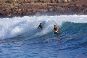 Boogie Boarding on Lanai Hawaii